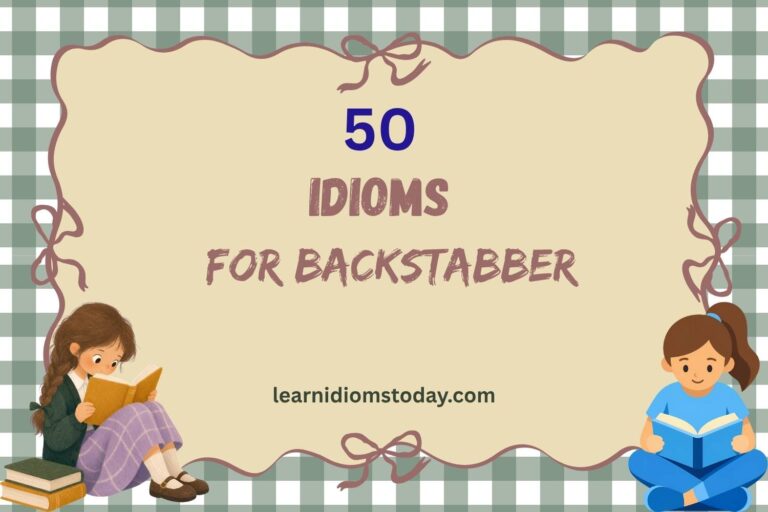 idioms for backstabber