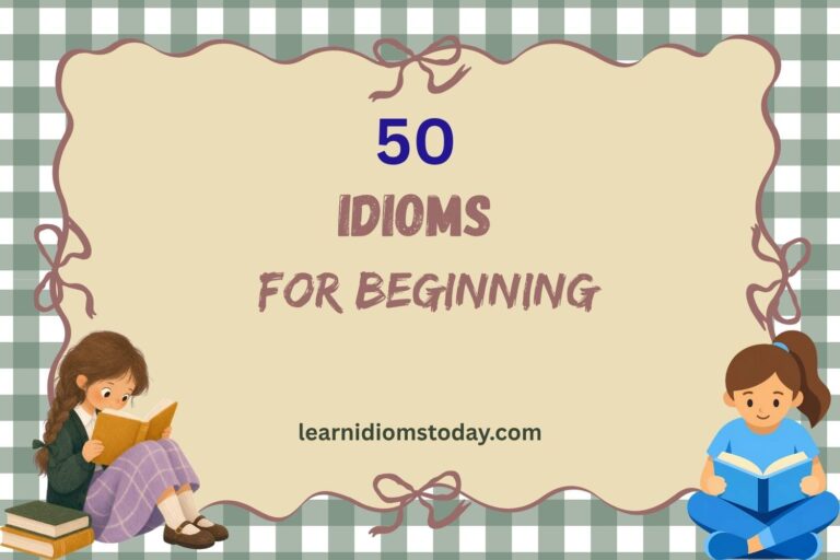 idioms for beginning