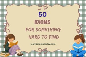 idioms for something hard to find