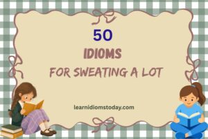 idioms for sweating a lot