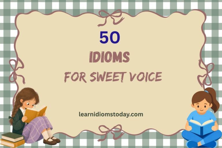 idioms for sweet voice