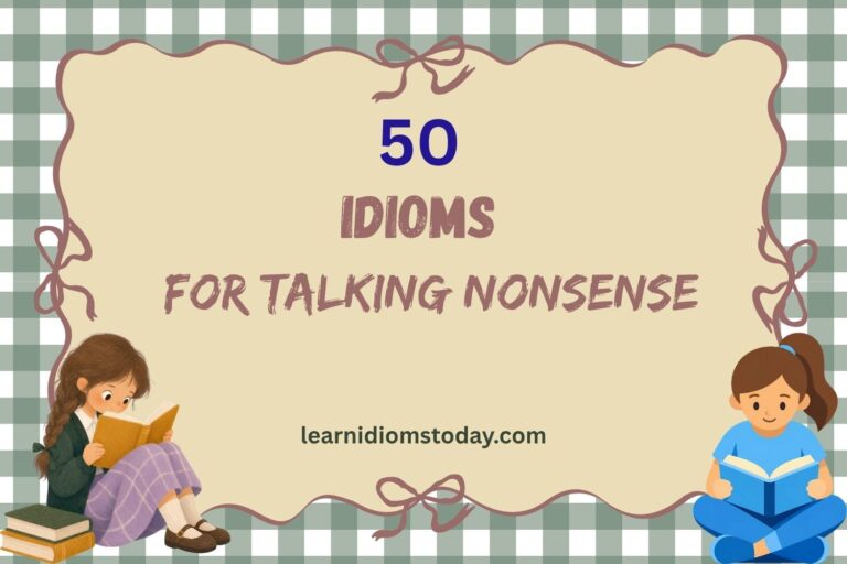 idioms for talking nonsense