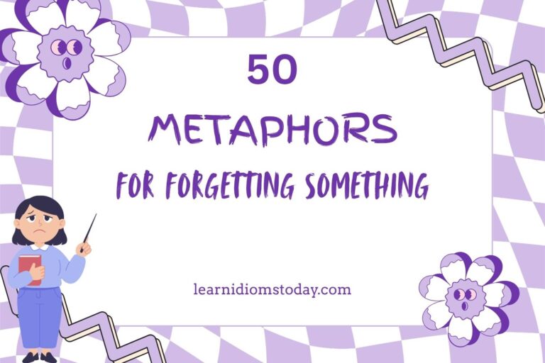 metaphors for forgetting something