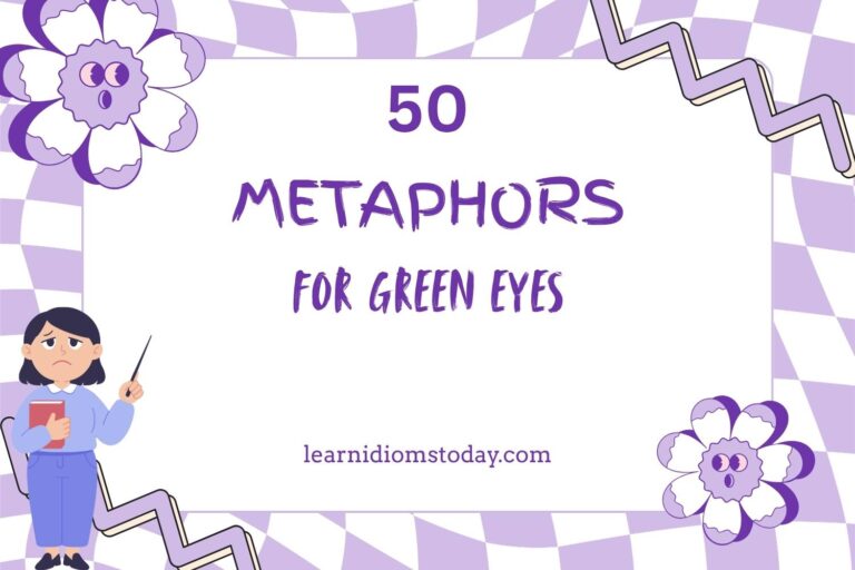 metaphors for green eyes